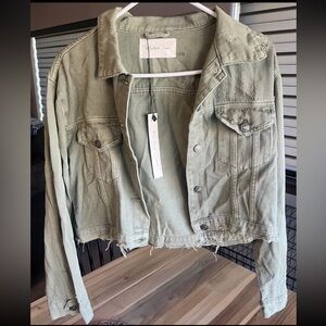 Mustard Seed Olive Jean Jacket